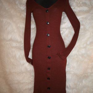 DEREK HEART Maroon knee length Dress